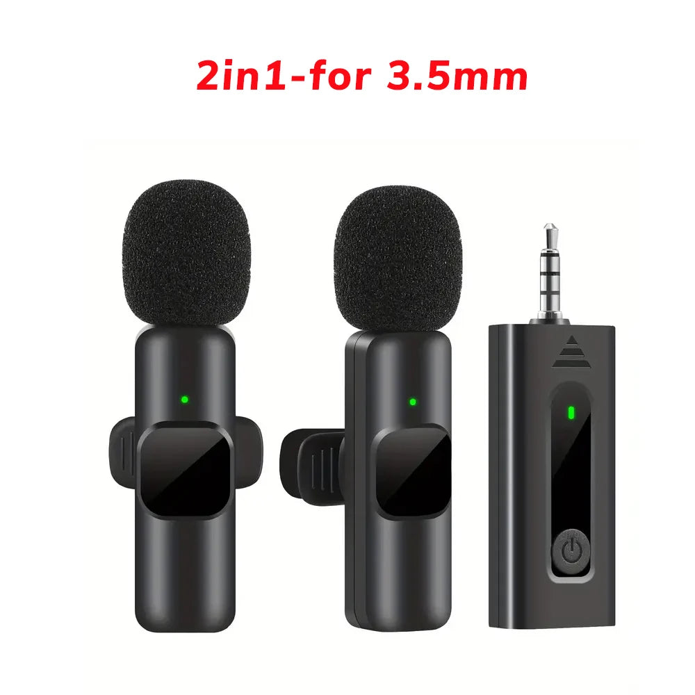 Professional Wireless Lavalier Microphone Perfect for Interviews Podcasts,Vlogs Videos for Iphone&Ipad-For Android,Ios and 3.5Mm